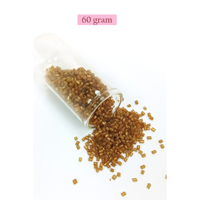 Kesme Cam Boncuk 2mm - 60 Gram - Şeffaf Kahverengi - BNC354