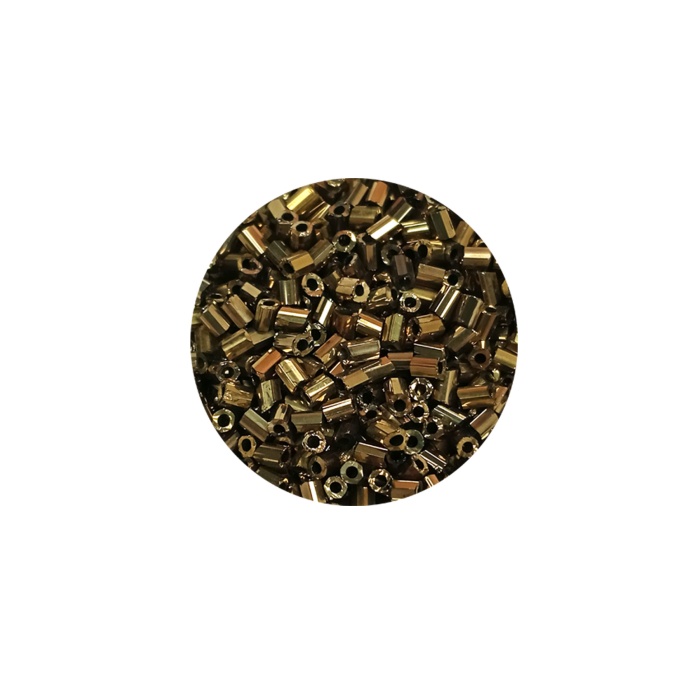 Kesme Cam Boncuk 2mm - 60 Gram - Metalik Sarı - BNC390