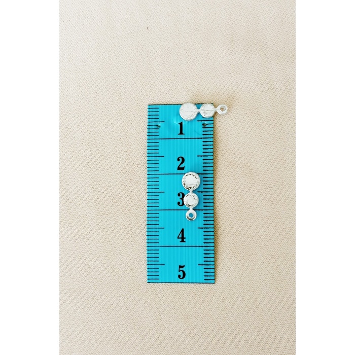 Oya Abiye Bileklik Kolye Pleksi Metalik Plastik Pul Gümüş Renk 8 gram 100 adet - BNC500