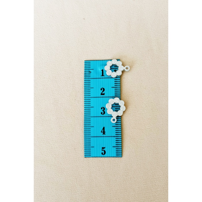 Oya Abiye Bileklik Kolye Pleksi Metalik Plastik Pul Gümüş Renk 8 gram 35 adet - BNC501