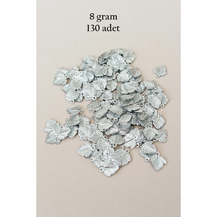 Oya Abiye Bileklik Kolye Pleksi Metalik Plastik Pul Gümüş Renk 8 gram 130 adet - BNC507