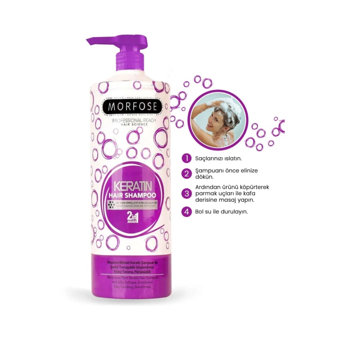 Morfose Keratin Şampuan 1000 ML - Besleyici Koruyucu Etki