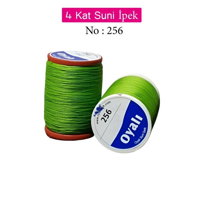 Oyalı 4 Kat Suni İpek İplik İğne Oyası Boncuk İpi Tığ Oyası No:256