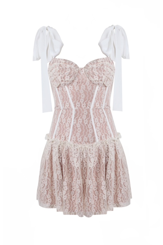 Bella White Lace Dress