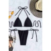 Brezilya Model Bağlamalı Bikini Altı Siyah
