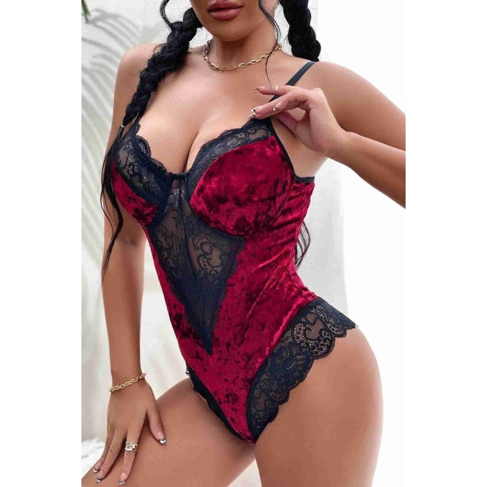 Kadife Body Gecelik Babydoll Çok Renkli