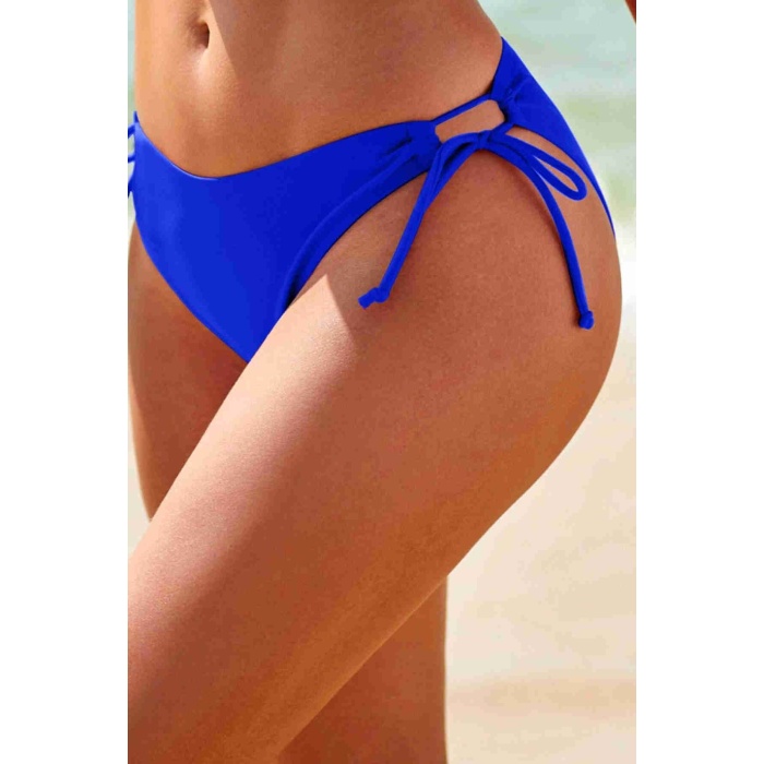 Özel tasarım Bağlamalı Bikini Altı Mavi