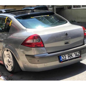 Renault Megane 2 Sedan Cam Üstü Spoiler 2002 - 2012 Parlak Siyah