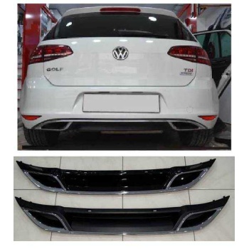 Golf 7 2012 2017 Difüzör Arka 1.Kalite Plastik Parlak Siyah