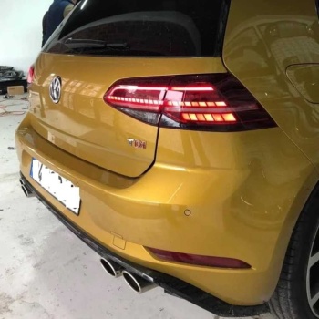 Vw golf 7.5R Line  arka tampon difüzörü 4 çıkış 2017 / 2020 İTHAL