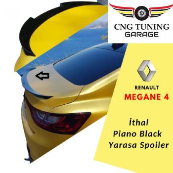 MeGane 4 Yarasa Spoiiler Batman Spoiler Piano Black Plastik