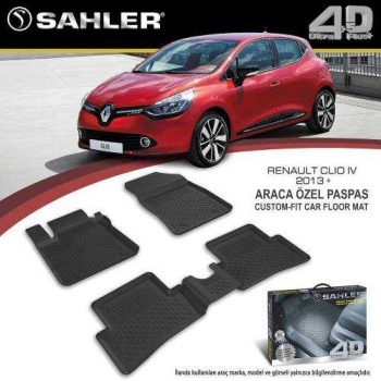 Renault Clio 4 2012-2019 Arası Sahler Paspas 4,5D Havuzlu ARACA ÖZEL