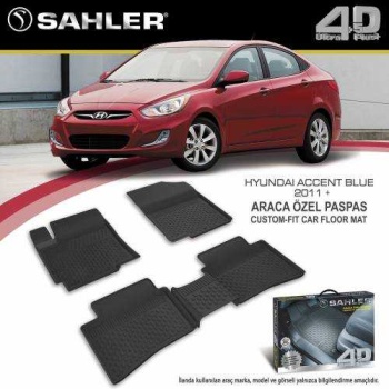 Sahler Hyundai Accent Blue 2011+ 4.5D Araca Özel Paspas