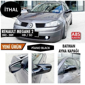 Renault Megane 2 batman ayna kapağı İthal Piano Black