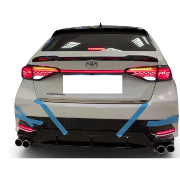 Toyota Corolla 2019-2020 Tampon Eki Difüzör 4 egzozlu Difüzör Abs Plastik