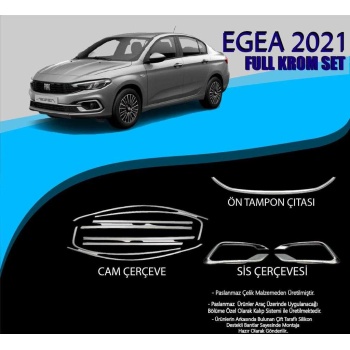 Fiat Egea  2021+ Full Krom Aksesuar Seti ( 13 Parça ) AA kalite