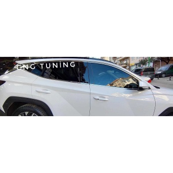 Hyundai Tucson 2021 Cam Çıtası Çerçevesi Ful Set Krom