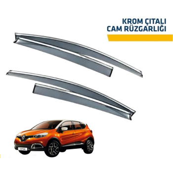 2014+ Renault Captur Cam Rüzgarlığı Kromlu