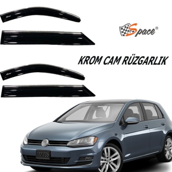 Krom cam rüzgarlığı 1.2mm Volkswagen Golf 6  2009 4lü / CARU445
