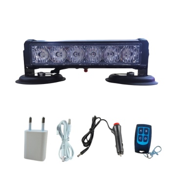 Tepe çakar lamba mıknatıslı vantuzlu 21 fonksiyonlu 15,5cm  6 ledli kırmızı-mavi usb şarjlı-kumandalı  adet  / LAPA118-2