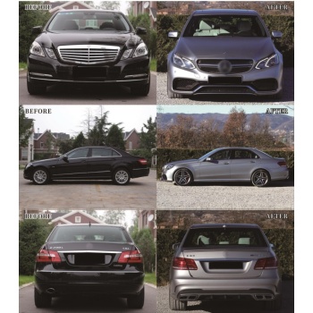 W212 IÇIN UYUMLU MAKYAJLI E63E ÇEVIRME FACELIFT BODY KIT (FAR-STOP-KAPUT VE ÇAMURLUK DAHIL)