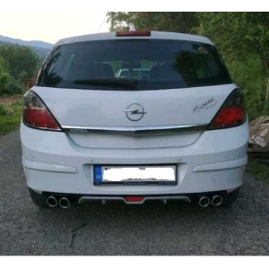 Opel Astra H Difüzör Üniversal Plastik 4 Çıkış egzoz Görünümlü GRİ RENK İthal