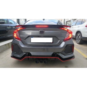CIVIC FC5 2016-2020 IÇIN UYUMLU TURBO SI SPOILER ISIKLI (BOYASIZ)