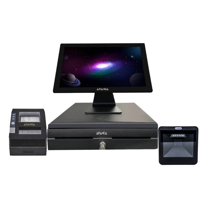 Afanda 1521 I5 4/120 18.5’’ Dual Pos Pc- Barkod Okuyucu- Fiş Yazıcı- Çekmece Profesyonel Pos Pc Seti
