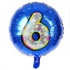 6 Yaş Parti Balonu, Yıldızlı Balon, Parti Süsü Rakam Balon