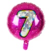 Rakam Balon, 7 Yazılı Parti Balonu, Renkli Sayılı Balonu