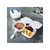 Renkli Resimli Çocuk Beslenme Kutusu, Kilitli Öğün Saklama Kabı, Lunchbox (Porky G-400)
