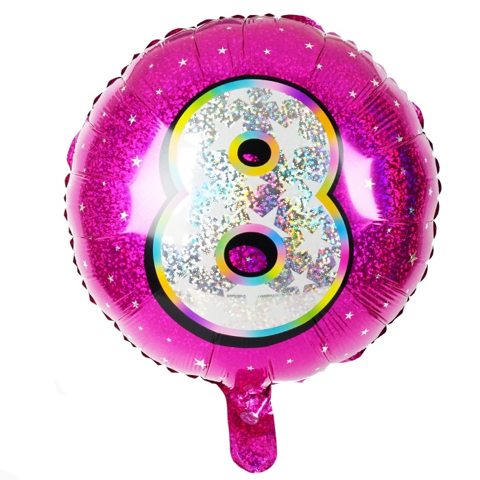 Folyo Sayılı Balon, 8 Yazılı Balon, Doğum Günü Parti Balonu