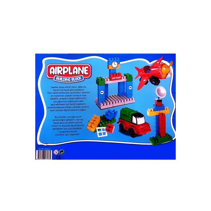 Lego Blok Havalimanı, Uçak Yapı Taşları 100 Parça ANT-007