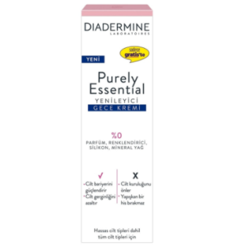 Diadermine Purely Essential Yenileyici Gece Kremi 40 ml