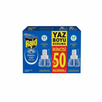 Raid Elektro Likit Yaz Boyu Koruma İkili Paket 45 Gece