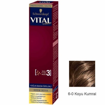 Vital Colors Krem Saç Boyası 6.0 Koyu Kumral  - 60 ml