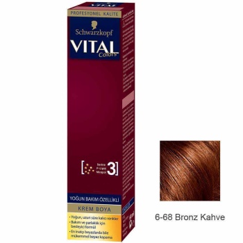 Vital Colors Krem Saç Boyası 6.68 Bronz Kahve  - 60 ml