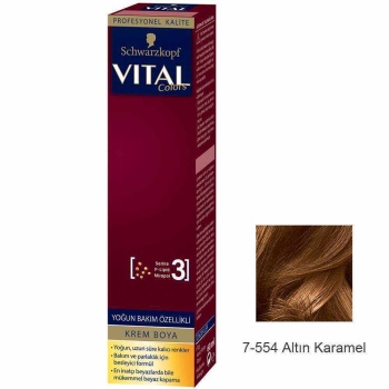 Vital Colors Krem Saç Boyası 7.554  Altın Karamel  - 60 ml