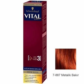 Vital Colors Krem Saç Boyası 7.887 Metalik Bakır  - 60 ml