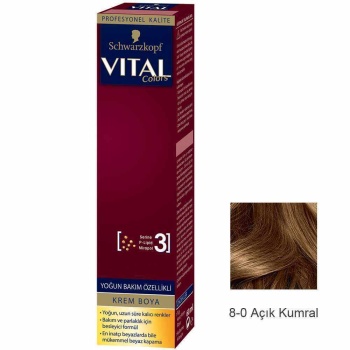 Vital Colors Krem Saç Boyası 8.0 Açık Kumral  - 60 ml