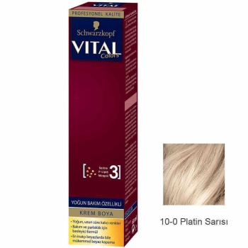 Vital Colors Krem Saç Boyası 10.0 Platin Sarı  - 60 ml