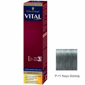 Vital Colors Krem Saç Boyası P11 Koyu Gümüş  - 60 ml