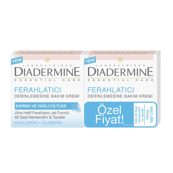 Diadermine Karma Ve Yağlı Ciltler İçin 48 Saat Ferahlatıcı Jel Krem 2li - 50 ml + 50 ml