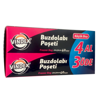 Vindex Buzdolabı Poşeti Küçük Boy 30 Adet 4 Al 3 Öde!