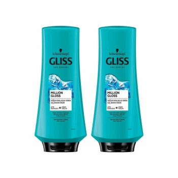 Gliss Million Gloss 360 ml Parlaklığını Yitirmiş  Saçlar için Saç Kremi x2