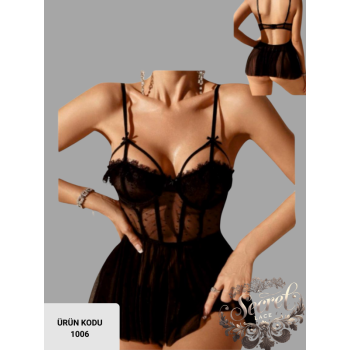 SECRETLACE Siyah Fantazi İç çamaşırı