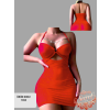 SECRETLACE KIRMIZI renk gecelik mini elbise