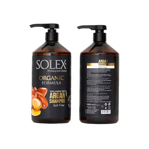 Solex Organik Formül Tuzsuz Argan Şampuanı Tüm Saç Tipleri için 1000 Ml