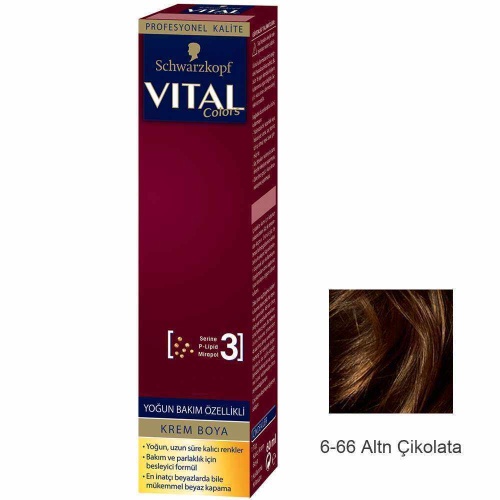 Vital Colors Krem Saç Boyası 6.66 Altın Çikolata  - 60 ml