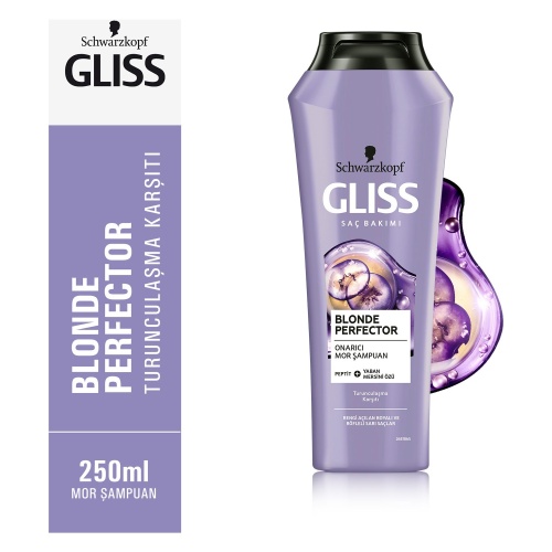 Gliss Blonde Perfector 250 ml Turunculaşma Karşıtı Mor Şampuan